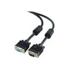 GEMBIRD CC-PPVGAX-10M-B Gembird Premium VGA-Ext. HD15m/HD15f dvigubai ekranuotas su 2 feritu, 10m, juodas