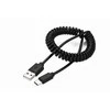 GEMBIRD USB C tipo kabelis, spiralinis, 1,8 m, juodas