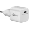 Goobay Apvalus | USB-C PD GaN Fast Charger Nano (20 W), Baltas