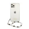 GUESS GUHCP12MKPSWH KIETAS DĖKLAS SKAIDRUS Baltas PEARL IPHONE 12/12 PRO