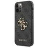 Dėklas Guess Apple iPhone 12 Pro Max Metal Logo Case Pilkas