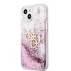 Apple iPhone 13 Mini Guess dėklas 4G Big Liquid Glitter (GUHCP13SLG4GPI) rožinės spalvos