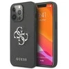 Dėklas GUESS HARD CASE GUHCP13LSA4GSBK IPHONE 13 PRO SAFFIANO METAL LOGO Juodas