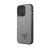 Guess GUHCP13LPSATLG iPhone 13 Pro / 13 6,1 colio sidabrinis kietas dėklas SaffianoTriangle logotipas