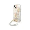Dėklas GUESS kietas gėlių dirželis GUOHCP14MHFLSU galinis dangtelis, Apple, iPhone 14 Plus, Violetinė, 6,7 "