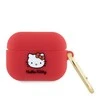 Dėklas „Apple AirPods Pro 1“ ausinių silikoninė 3D „Hello Kitty“ galvutė (HKAP3DKHSF)