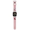 Hello Kitty apyrankė HKAWLSCHBLP Apple Watch 42/44/45/49mm rožinės spalvos apyrankė Silicone Kitty Head