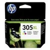 Hewlett Packard (HP) HP 305XL didelio našumo trijų spalvų rašalo kasetė, 200 puslapių, skirta HP DeskJet 2300, 2710, 2720, Plus 4100