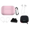 Hurtel Silikoninis dėklas Set for AirPods Pro 2 / AirPods Pro 1 + Case / Ear Hook / Neck Strap / Watch Strap Holder / Carabiner – rožinės spalvos