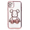 iLike Apple iPhone 11 Silikoninis dėklas Print Desire Bear Rožinė