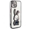 iLike Apple iPhone 13 Silikoninis dėklas Print Desire Rabbit Juodas