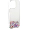 iLike Tył pokrowca Apple iPhone 13 Silikoninis dėklas Vanduo Glitter Mėlyna ILIAPP13SWGR