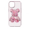 iLike Apple iPhone 14 Silikoninis dėklas Print Desire Bear Rožinė