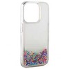 iLike Apple iPhone 14 Silikoninis dėklas Vanduo Glitter Rainbow