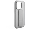 iLike Apple iPhone 15 Plus Silikoninis dėklas with stand Sidabrinis