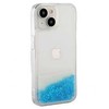 iLike Apple iPhone 15 Plus Silikoninis dėklas Vanduo Glitter Mėlyna