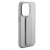 iLike Apple iPhone 15 Plus Silikoninis dėklas with stand Sidabrinis