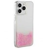 iLike Apple iPhone 15 Pro Silikoninis dėklas Vanduo Glitter Rožinė