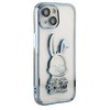 iLike Apple iPhone 15 Silikoninis dėklas Print Desire Rabbit Mėlyna