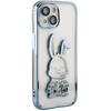 iLike Apple iPhone 15 Silikoninis dėklas Print Desire Rabbit Mėlyna