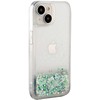 iLike Apple iPhone 15 Silikoninis dėklas Vanduo Glitter Sidabrinis