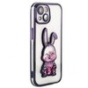 iLike Apple iPhone 15 Silikoninis dėklas Print Desire Rabbit Violetinė