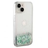 iLike Apple iPhone 15 Silikoninis dėklas Vanduo Glitter Sidabrinis