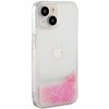 iLike Apple iPhone 15 Silikoninis dėklas Vanduo Glitter Rožinė