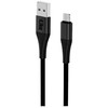 iLike ICM01 Izturīgs TPE USB uz Micro USB Universālais Lādētāja Kabelis 1m Melns