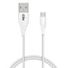 iLike ICM01 Izturīgs TPE USB uz Micro USB Universālais Lādētāja Kabelis 1m Balts