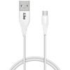 iLike ICT01 Izturīgs TPE USB uz USB-C (Type-C) Universāls Ātrs 3.1A Uzlādes kabelis 1m Balts