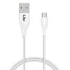 iLike ICT01 Izturīgs TPE USB uz USB-C (Type-C) Universāls Ātrs 3.1A Uzlādes kabelis 1m Balts