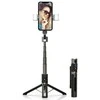 Oem Topt Asmenukių lazda – su atjungiamu bluetooth nuotoliniu valdymu, tripod and 2 LED lights – P96D-2 juodos spalvos