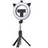 iLike Selfie Stick – with detachable bluetooth remote control, tripod and ring lamp – P20D-4 juodos spalvos