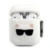 Karl Lagerfeld silikoninis Choupette dėklas skirtas AirPods 1/2 Cover - Baltas