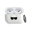 Karl Lagerfeld KLACAPSILCHWH AirPods Pro cover balta/baltas silikoninis Choupette