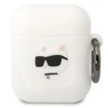 Dėklas Karl Lagerfeld KLA2RUNCHH AIRPODS 1/2 COVER Baltas/Baltas SILICONE CHUPETTE HEAD 3D