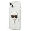 Dėklas Karl Lagerfeld HARDCASE KLHCP13SKHTUGLS IPHONE 13 MINI GLITTER KARL'S HEAD Sidabrinis