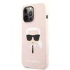 Apple iPhone 13 Pro Karl Lagerfeld dėklas Liquid Glitter Karl&amp;Choupette (KLHCP13LGKCS) sidabrinės spalvos