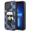 Apple iPhone 13 Pro Karl Lagerfeld dėklas Monogram Ikonik Patch mėlynos spalvos