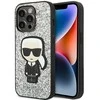 Dėklas Karl Lagerfeld KLHCP14LGFKPG iPhone 14 Pro 6.1 "hardcase sidabrinis / sidabrinis Glitter Flakes Ikonik