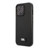 Apple iPhone 13 Pro Max Karl Lagerfeld dėklas Saffiano Plaque juodos spalvos