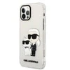 Karl Lagerfeld KLHCP12MHNKCTGT Apple iPhone 12 /12 Pro 6.1" dėklas telefonui skaidrus Gliter Karl&amp;Choupette