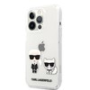 Dėklas Karl Lagerfeld Transparent Karl &amp; Choupette Case for iPhone 13 Pro / 13 - Transparent