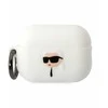 Karl Lagerfeld KLAP2RUNIKH AirPods Pro 2 (2022/2023) dėklas baltos spalvos Silicone Karl Head 3D