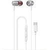 Dudao X1PROT į ausis įkišamos laidinės USB-C ausinės 1.2 m – baltos spalvos