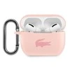 Lacoste Liquid silikoninis Glossy Printing Logo dėklas skirtas Apple AirPods Pro rožinės spalvos