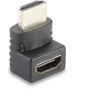 Adapteris - LINDY HDMI F/M Adapteris, 90° Dešinysis Kampas, 4K, 60Hz, 18Gb/s, Juodas