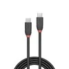 USB Kabelis - LINDY Juodas Line USB 3.2 Type C Laidas M/M, 20Gbps, 60W PD, 1 m, Juodas