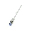 LOGILINK CQ4092S LOGILINK - Cat.6A Patch kabelis pagamintas iš Cat.7 neapdoroto kabelio, pilkas, 10m